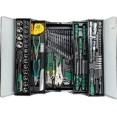 81 Parça Dolu Takım Çantası Katlanır 5 Gözlü Dolu Metal Alet Çantası - 2