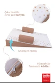 Bebek Reflü Yatağı (Kahve YıldIz) Yıkanabilir Kılıflı, Ortopedik, Ana Kucağı - 2