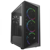 CM MASTER CMP510 TG CP510-KGNN65-S01 650W 80+ Mesh Panel Siyah ARGB 3x120MM FANLI Mid-Tower Kasa - 1