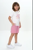 Toontoy Kız Çocuk Çiçek Baskılı Şortlu Takım - 6