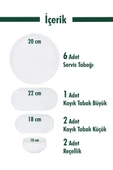 11 Parça Seramik Kahvaltı Takımı Lüx Kahvaltılık Sunum Seti Yuvarlak - 3