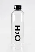 H2O Borosilikat Cam Matara 1L Vakum Kapaklı Su Şişesi Suluk 1000 Ml - 3