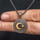 Lucky Life Gümüş Ay Yıldızlı Erkek Kolye - 1