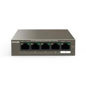 Tenda TEG1105P-4-63W 5 Port 4 Port Poe+ 10-100-1000 Switch Çelik Kasa Rack Mount - 1