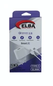 Elba ELB06-USB-25WTypc  Beyaz Usb 25W Şarj Kafa+1Mt Usb Type-c Kablo QC4.0 (Akım Koruma-Hızlı Şarj) - 1
