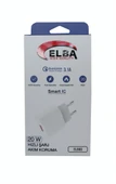 Elba ELB03-20USB Beyaz 20W USb Şarj Kafa QC4.0(Akıllı Koruma-Hızlı Şarj-Isıya Dayanıklı) - 1