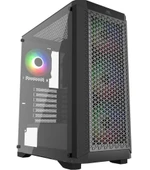 PowerBoost PB-PS5847B 600W ATX USB 3.0 Rainbow Fanlı Mesh Gaming Siyah Kasa - 1