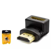HADRON HDX1258 HDMI (M) TO HDMI (F) ADAPTÖR L TİP SİYAH - 1