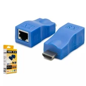 HADRON HDX1274 HDMI EXTENDER 30M MAVİ - 1