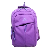 ketenli kumaş 4 bölmeli okul çantası ortaokul ve lise boy mor thumbnail 1