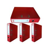 Cassa Plastik Geniş Klasör Kırmızı Renk 7280 5 Adet - 4