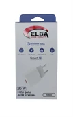 Elba ELB03-20USB Beyaz 20W USb Şarj Kafa QC4.0(Akıllı Koruma-Hızlı Şarj-Isıya Dayanıklı) - 1