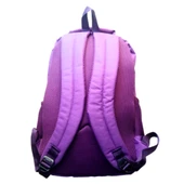 ketenli kumaş 4 bölmeli okul çantası ortaokul ve lise boy mor thumbnail 3