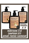 DERMA CC LABORATORIES Şampuan Seti - Sarımsak Özlü 500m + Argan Özlü 500m + Tuzsuz 500m - 1
