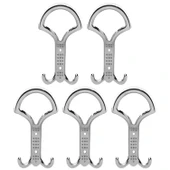 (5 ADET) Noktalı Krom Metal Portmanto Vestiyer Duvar Askısı Dolap Elbise Askılığı Askılık Askılığı thumbnail 7