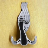 (5 ADET) Efsane Krom Metal Portmanto Vestiyer Duvar Dolap Elbise Askısı Kapı Askılığı Askılık - 5
