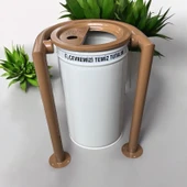 Dış Mekan Bahçe Çöp Kovası 30l Krem-Kahve - 1