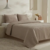 Karaca Home Elie Çift Kişilik Yatak Örtüsü Seti Bej - 5