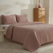 Karaca Home Elie Çift Kişilik Yatak Örtüsü Seti Pudra - 3