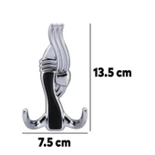 (5 ADET) Efsane Krom Metal Portmanto Vestiyer Duvar Dolap Elbise Askısı Kapı Askılığı Askılık - 6