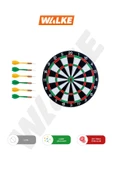 16inç Dart Tahtası Seti, 6 Çelik-Plastik Dart ile Çift Taraflı Dart Tahtası Oyunu, Oyun Salonları thumbnail 2