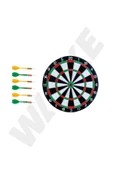 16inç Dart Tahtası Seti, 6 Çelik-Plastik Dart ile Çift Taraflı Dart Tahtası Oyunu, Oyun Salonları thumbnail 1