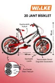 Mito 20 Jant Çocuk Bisikleti Kırmızı Eva Destek Tekeri Hediyeli 7-10 Yaş - 2