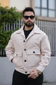 ERKEK TORBA CEPLİ BAHARLIK KAŞE CEKET - 8