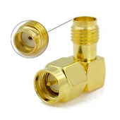 Sma Erkek to Sma Dişi 90 Derece Çevirici Adaptör  Altın Kaplama Soket 0-6GHz RF Wi-Fi Anten Wifi Bluetooth Router Modem Koaksiyel GPS GSM GPRS FPV - 1