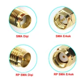 Sma Erkek to Sma Dişi 90 Derece Çevirici Adaptör  Altın Kaplama Soket 0-6GHz RF Wi-Fi Anten Wifi Bluetooth Router Modem Koaksiyel GPS GSM GPRS FPV - 2