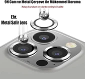 İPhone 14 Pro Max Uyumlu Kamera Lens Koruyucu Silver Renk Lens Koruma - 4