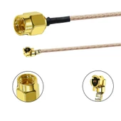 15cm Sma Erkek Ipex1 Mhf1 RF Bağlantı Kablosu  Altın Kaplama Soket Konnektör Koaksiyel Kablo UFL U.FL IPX IPEX Mini PCIe 1.13 Wifi Gsm Gps - 2