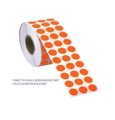 Tanex İŞARETLEME NOKTA Etiketi 10mm (5000 adet TURUNCU NOKTA Etiket) thumbnail 1