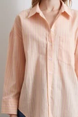 Filamingi Çizgili Gömlek Pudra thumbnail 3