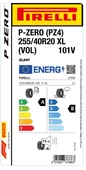 Pirelli 255/40R20 101V XL P-Zero (PZ4) (VOL) ELT Oto Yaz Lastiği (Üretim: 2024) thumbnail 2