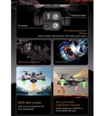 QASUL Rgb Işıklı C19S  Taşınabilir Drone 4k Hd Çift Kamera  360 Derece Engel Kaçınma - 5