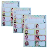 kendinden yapışkanlı okul etiketi-kitap defter etikeli 3 parça (24 kitaplık) - 1