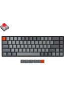 Keychron K6 65% Compact Kablosuz Mekanik Oyuncu Klavyesi- Swappable rgb backlight aluminum red switch - 1