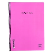 kareli 72 yaprak spiralli defter plastik kapak a4 boy - 1