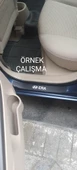 Chevrolet Trax Karbon Kapı Eşiği Oto Sticker 4 Adet - 1