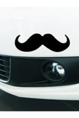 Dedektif Bıyık Tasarım Oto Sticker Siyah 17*6,5 Cm thumbnail 2