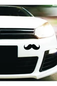Dedektif Bıyık Tasarım Oto Sticker Siyah 17*6,5 Cm thumbnail 1