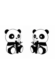 Panda Tasarım Oto Sticker Siyah 14*19 Cm thumbnail 2