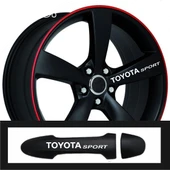 Toyota Cressida İçin Uyumlu Aksesuar Oto Kapı Kolu/Jant Sticker 10 Adet 10*1,5 Cm - 1