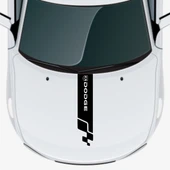Dodge Challanger İçin Uyumlu Aksesuar Oto Kaput Şerit Sticker - 1