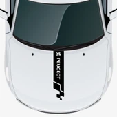 Peugeot 107 İçin Uyumlu Aksesuar Oto Kaput Şerit Sticker - 1