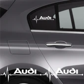 Audi E-Tron İçin Uyumlu Aksesuar Oto Ritim Sticker 2 Adet 20*9 Cm - 1