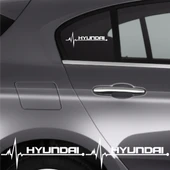 Hyundai İ10 İçin Uyumlu Aksesuar Oto Ritim Sticker 2 Adet 20*9 Cm - 1