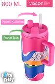 Vagonlife Tumbler Cup 800 ML Pipetli/Rahat İçim  Vakumlu Paslanmaz Çelik Termos-FFVGN8138800ML - 3