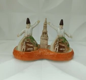 Baharatlık Tuzluk Biberlik Semazen Kemer Yazılı Kule Tabaklı Seramik Mutfak - 1